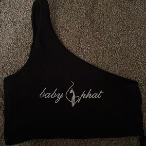 Baby phat crop shoulder top